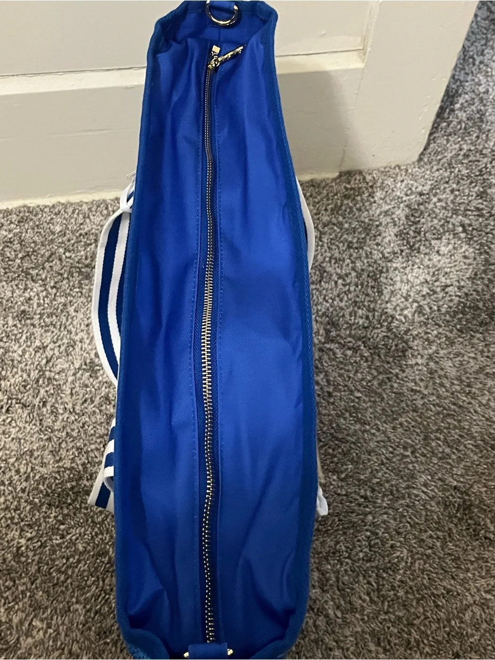 Lilly Pulitzer Blue and White Patterned Tote with Detachable Pouch & Strap